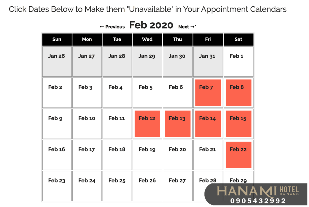 Blackout dates là gì