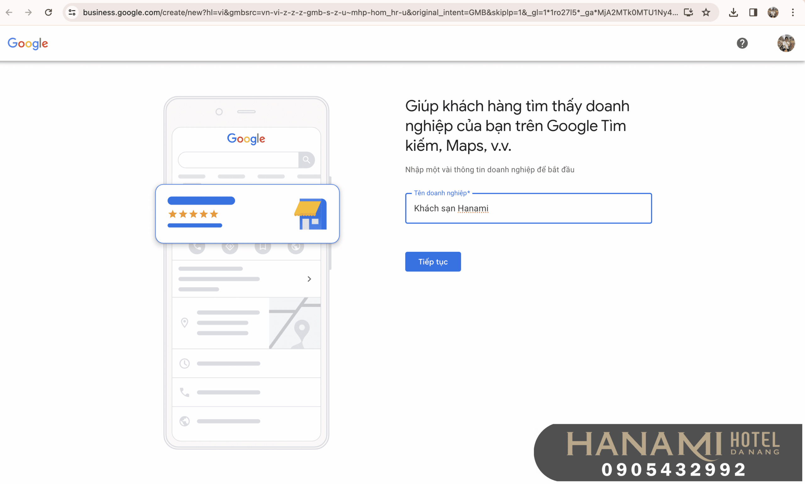 Cách đăng ký Google Maps cho khách sạn